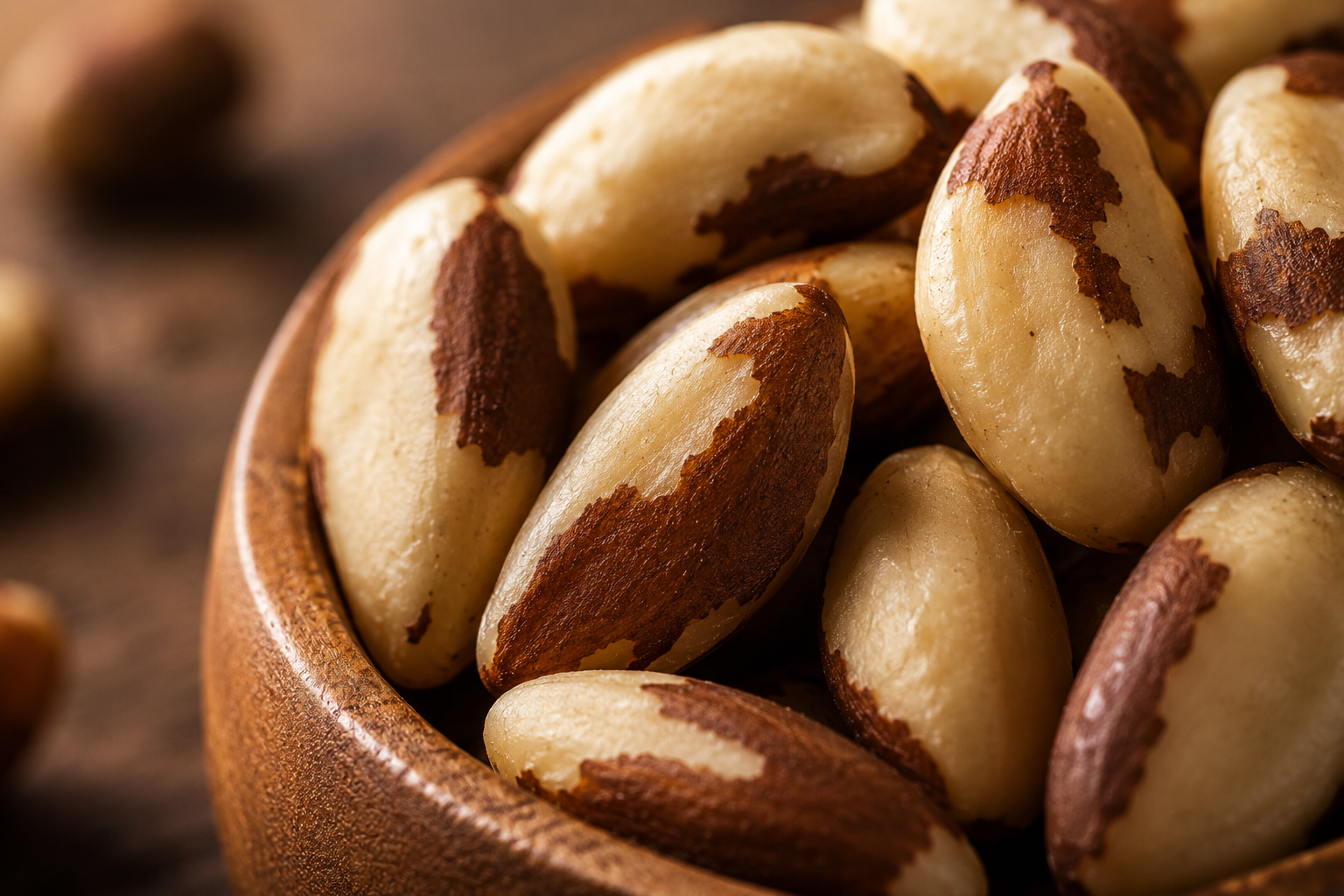 Detailed view of Brazil nuts